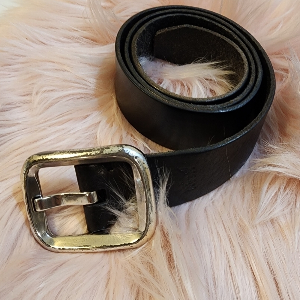 FOSSIL WOMEN'S dark brown leather belt size S